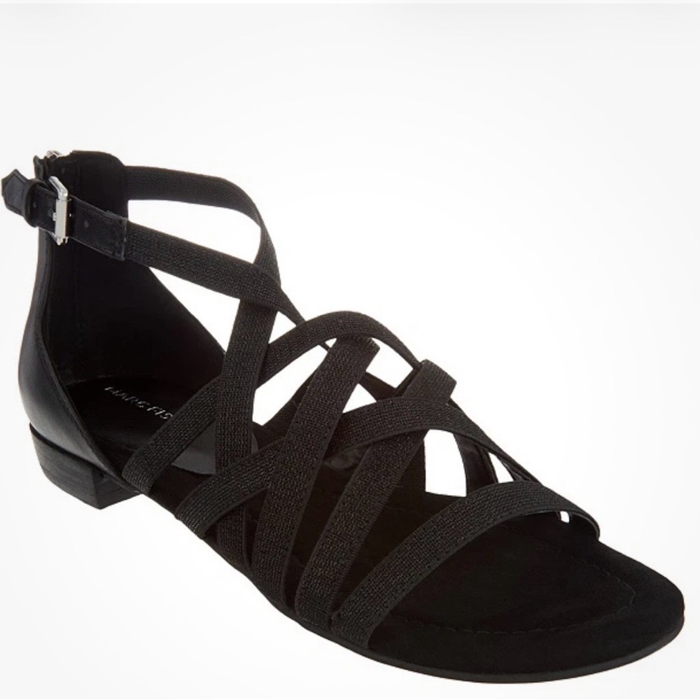 Brand new with box Marc Fisher Women's Play Cross Weave Sandal, Black. Size 7.5